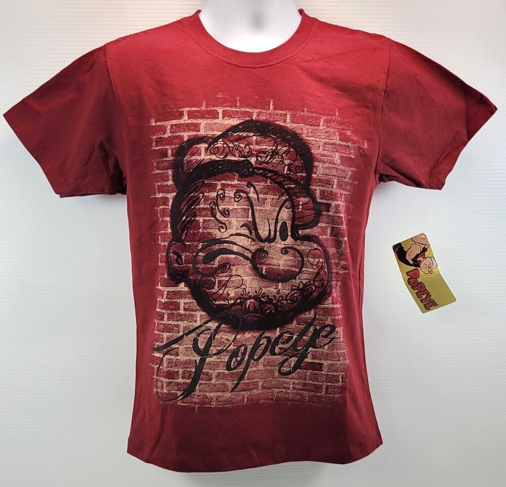 *B3) DAMAGED Rare Popeye the Sailor Man King Features Salesman Sample T-Shirt